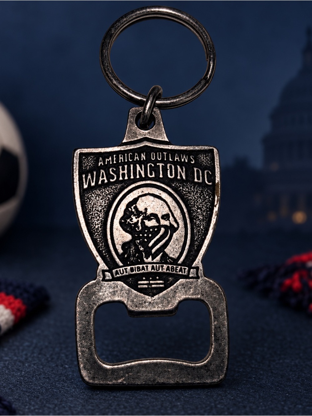 American Outlaws Washington DC Soccer Keychain Bottle Opener